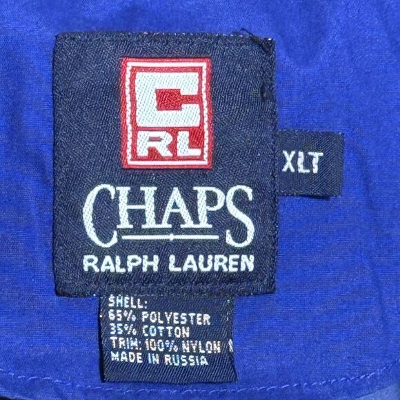 Vintage 90's Chaps Ralph Lauren Anorak WindbreakerJacket Pullover Hooded XLT - Picture 4 of 15